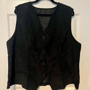 Black ribbed vest